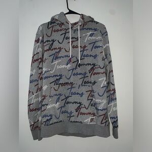Unisex Limited edition Grey Tommy Jeans Graffiti Hoodie